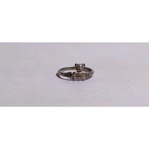 Vintage Small Size 3 Baby Teddy Bear Sterling Silver Ring